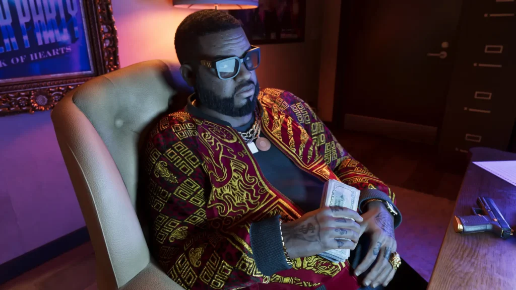 Image of Boobie Ike in GTA 6, released by Rockstar Games on their official website