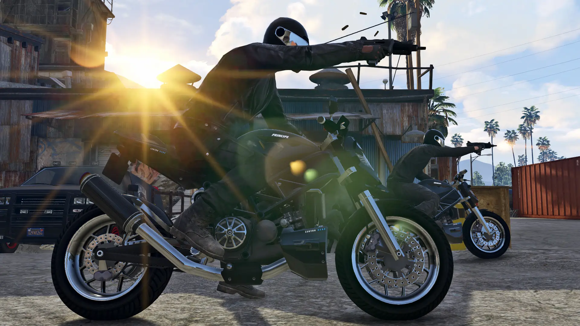 An image of a Motorcycle featured GTA 5 from the screenshots shared by Rockstar Games