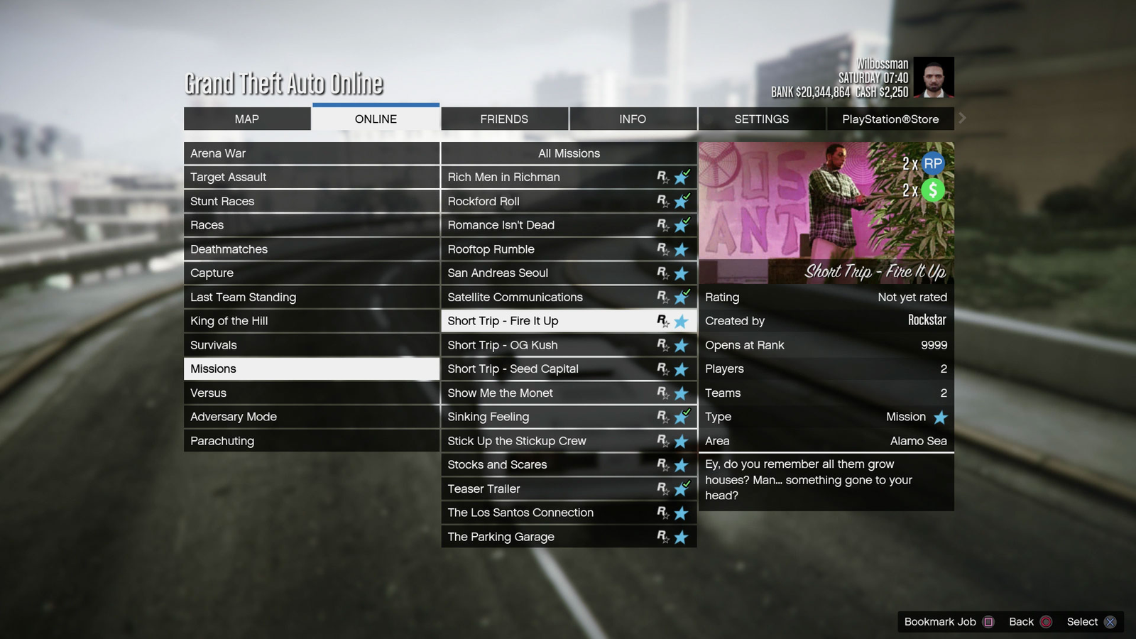 Replay Short, High-RP Missions