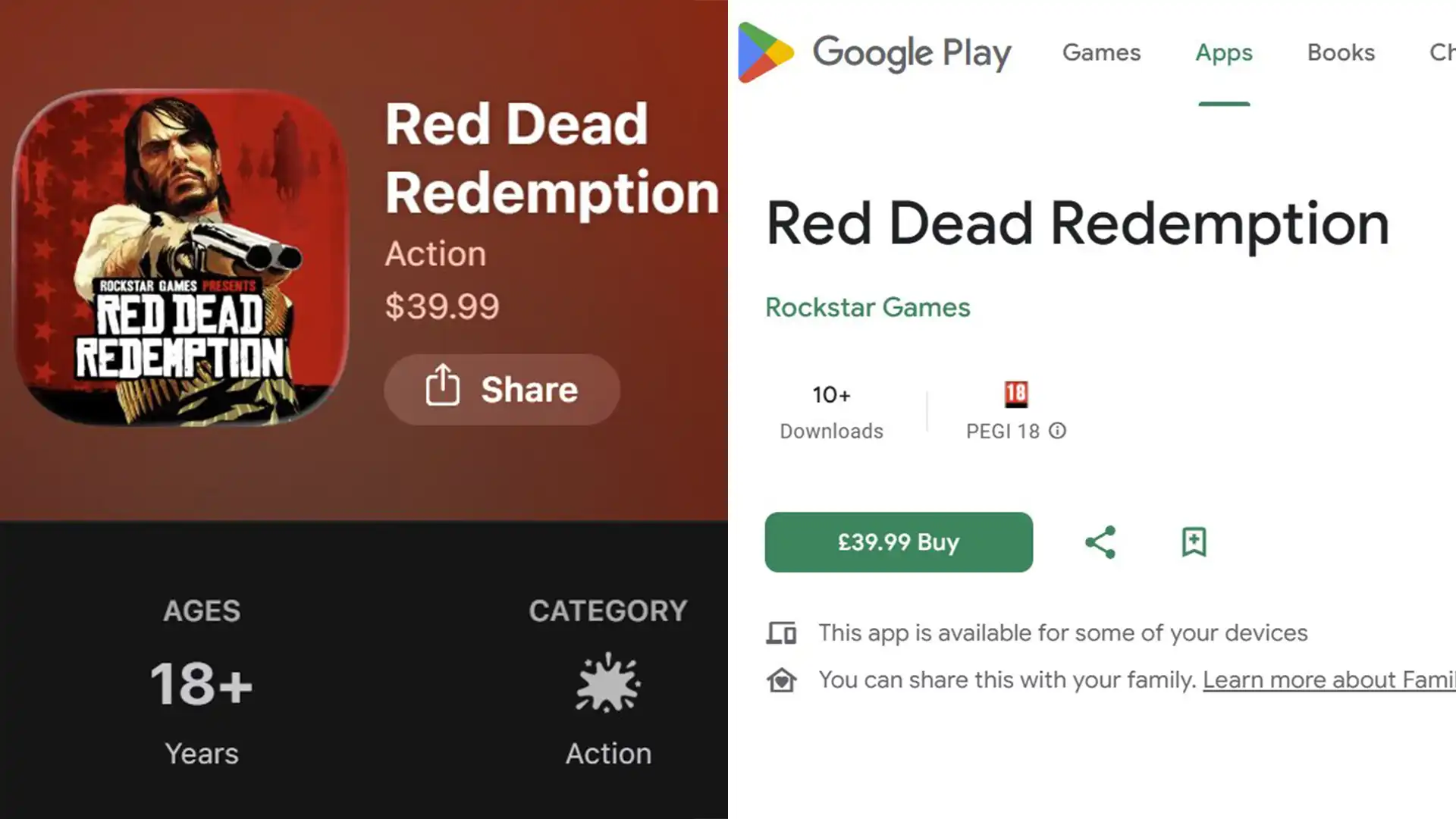 Red Dead Redemption Mobile Price